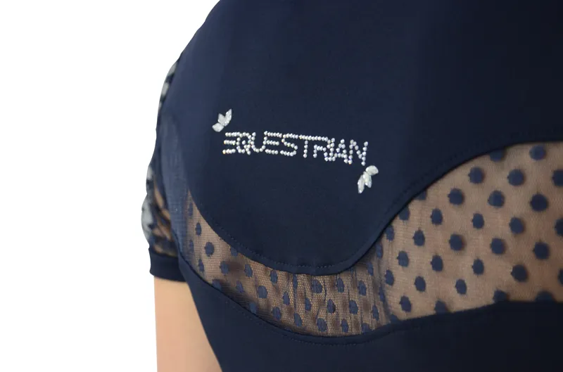 Hy Equestrian Lydia Lace Show Shirt - Navy-3